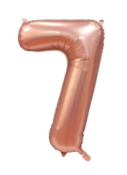 XXL Folienballon Zahl 7 Satin Rosegold